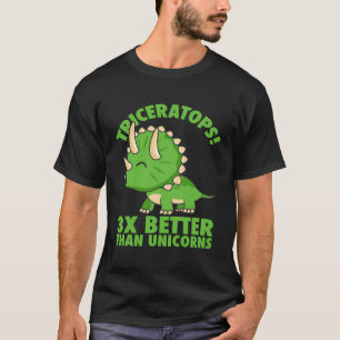 Camiseta Guay Triceratops 3X Mejor Que Unicorns Funny Din