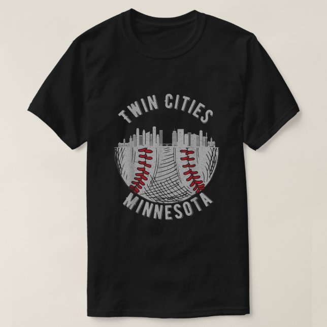 Camiseta Guay Twin Cities Minnesota MN Baseball Skyline St (Diseño del anverso)