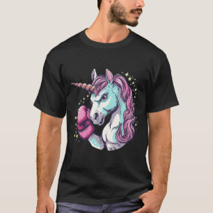Camiseta Guay Unicorn Enfrenta Un Traje Con Guantes De Boxe