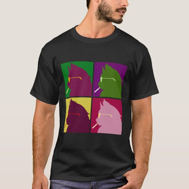 Camiseta Guay Urban Pop Art Retro Estilo Smooth Smooth Cat (Anverso)