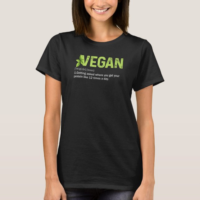 Camiseta Guay Vegan Definition Funny Vegan Life Love Vegeta (Anverso)