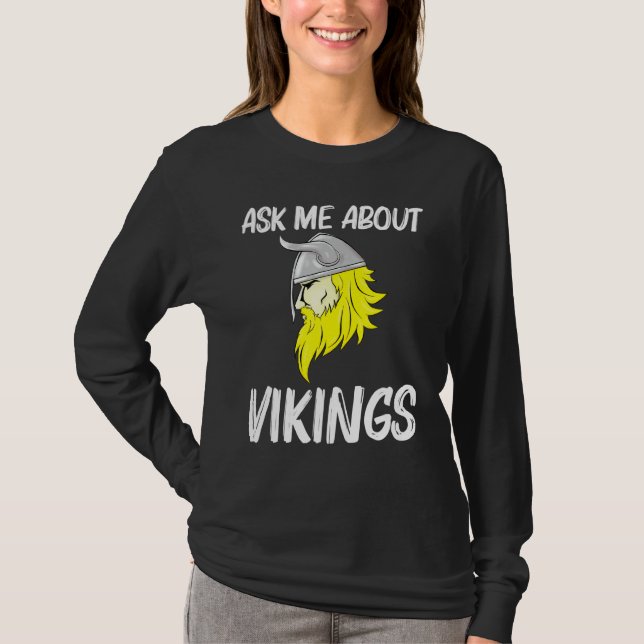 Camiseta Guay Viking For Men Mujeres Nórdicas De Cascos De  (Anverso)