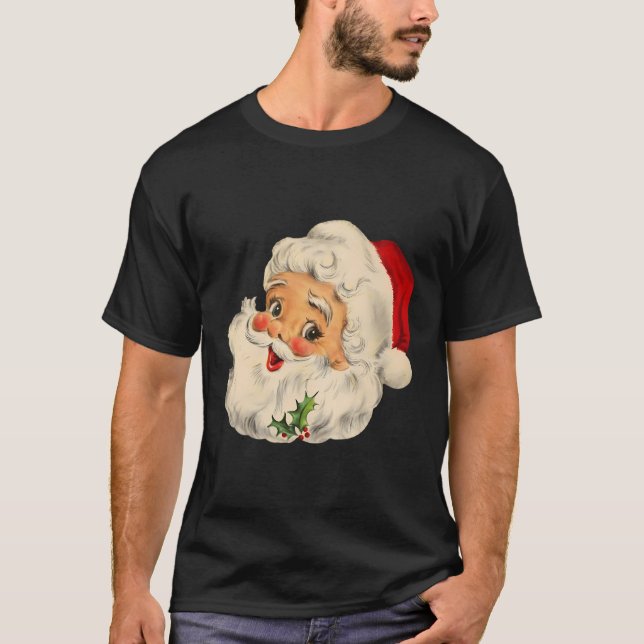 Camiseta Guay Vintage Christmas Santa Claus Face (Anverso)