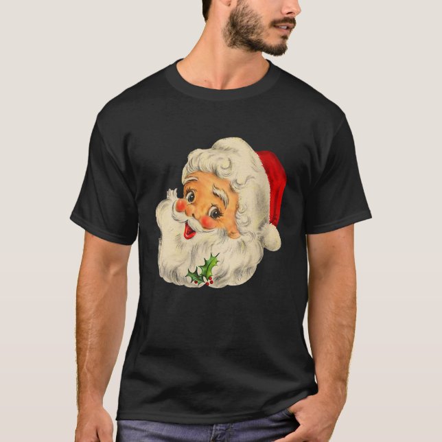 Camiseta Guay Vintage Christmas Santa Claus Face VNe (Anverso)