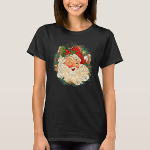 Camiseta Guay Vintage Christmas Santa Claus Face Xmas Gitts
