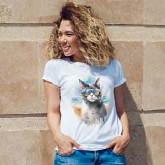 Camiseta Guay Watercolor Summer Cat