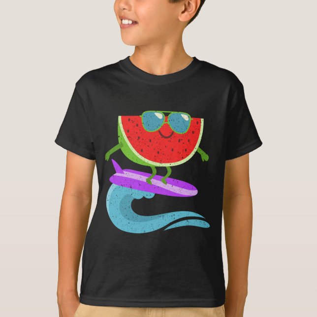 Camiseta Guay Watermelon Surf Board Funny Summer Fruth Vint (Anverso)