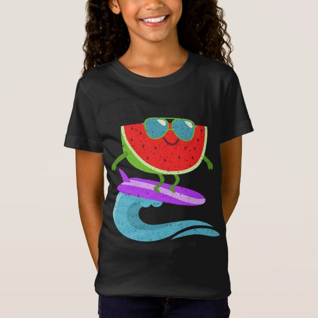 Camiseta Guay Watermelon Surf Board Funny Summer Fruth Vint (Anverso)