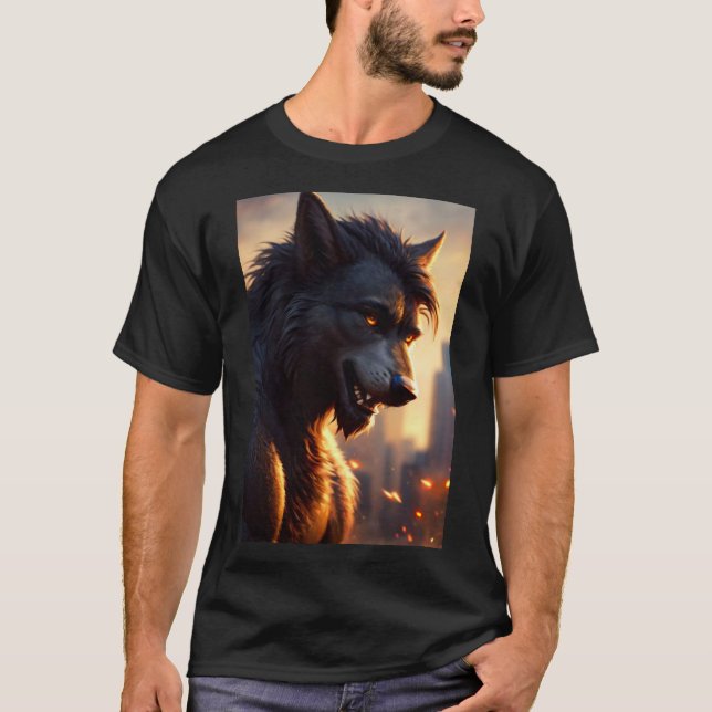 Camiseta Guay Werewolf Furry Therian Art (Anverso)