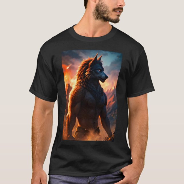 Camiseta Guay Werewolf Furry Therian Art (Anverso)