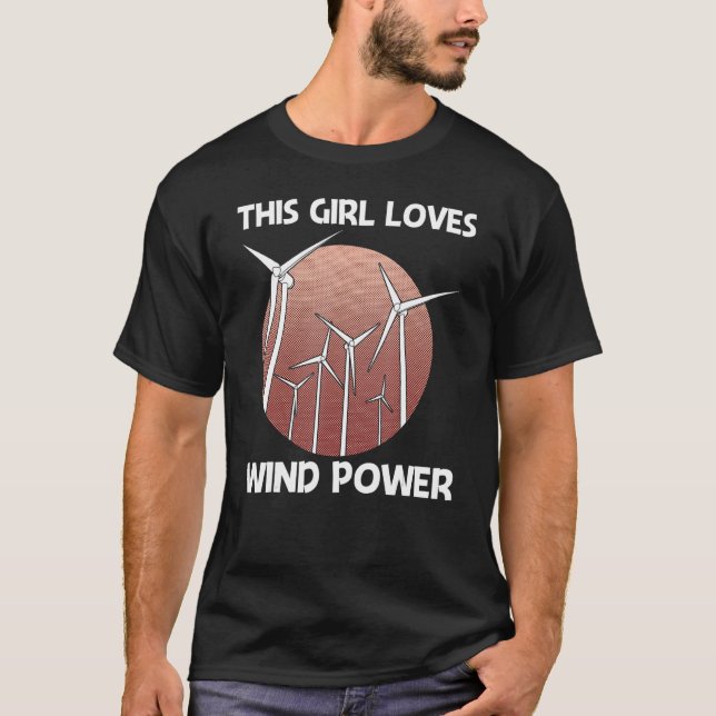 Camiseta Guay Wind Power For Chicas Niños Wind Turbine Rene (Anverso)