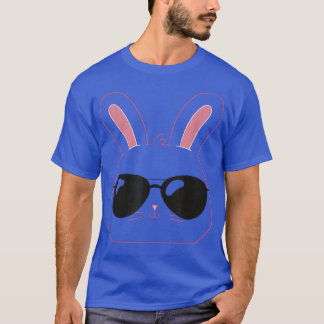 Camiseta Guay y el lindo conejito de Pascua con gafas de so
