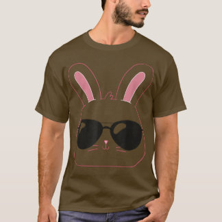 Camiseta Guay y el lindo conejito de Pascua con gafas de so
