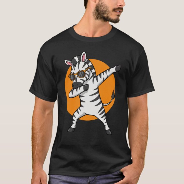 Camiseta Guay Zebra Dabbing con gafas de sol (Anverso)