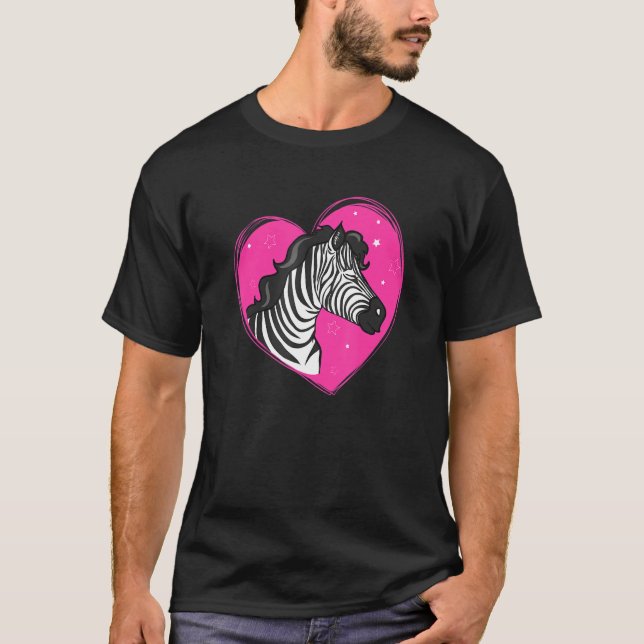 Camiseta Guay Zebra Fuuny Hipster Zebra Animales Heart Pin (Anverso)