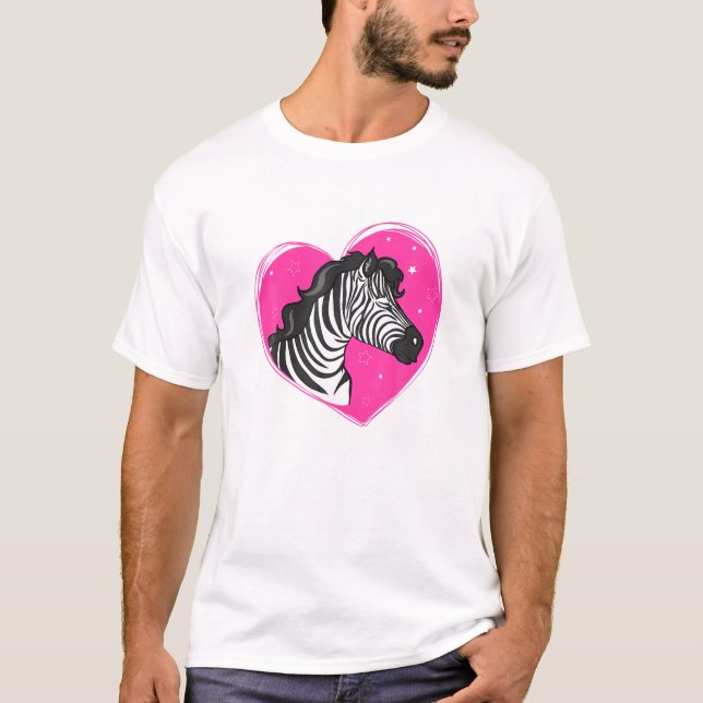 Camiseta Guay Zebra Fuuny Hipster Zebra Animales Lover Hear (Anverso)