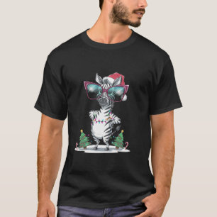 Camiseta Guay Zebra Navidades Santa Hat y Sungafas Zook