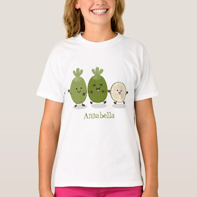 Camiseta Guayaba feijoa personalizado de piña de cuña ilust (Anverso)