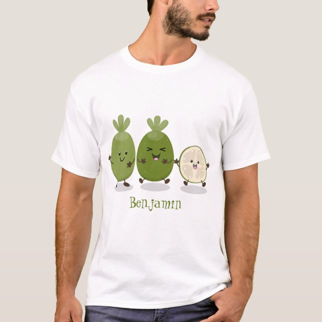 Camiseta Guayaba feijoa personalizado de piña de cuña ilust (Anverso)