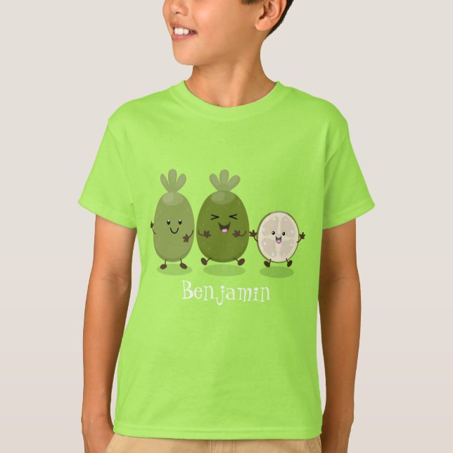 Camiseta Guayaba feijoa personalizado de piña de cuña ilust (Anverso)