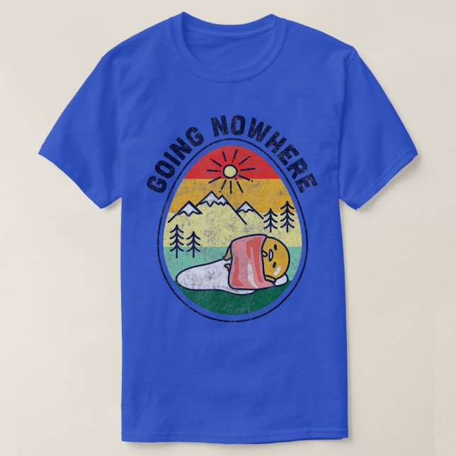 Camiseta Gudetama, el flojo campamento de huevos en ninguna (Diseño del anverso)