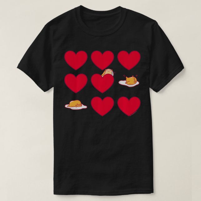 Camiseta Gudetama Hearts Eggines Valentines (Diseño del anverso)