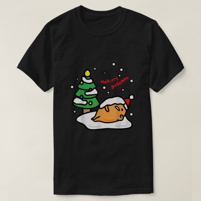 Camiseta Gudetama Mehrry Gudemas Navidades Tee (Diseño del anverso)