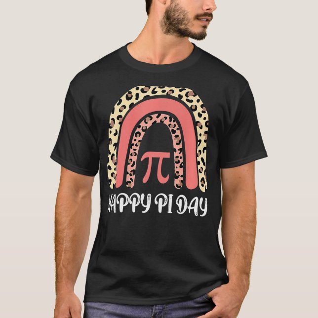 Camiseta Guepardo arcoiris Feliz Día Pi Math 3 14 Teac de s (Anverso)