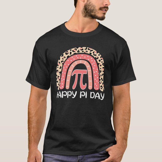 Camiseta Guepardo arcoiris Feliz Día Pi Math 3.14 Teac de s (Anverso)