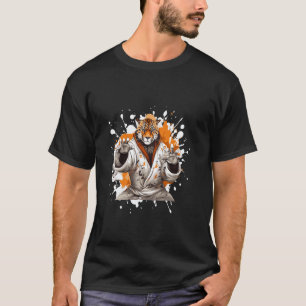 Camiseta Guepardo Clásico Karate Luchador Animal Judo