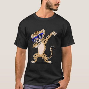 Camiseta Guepardo haciendo dab con gafas Lindo Guepardo Div