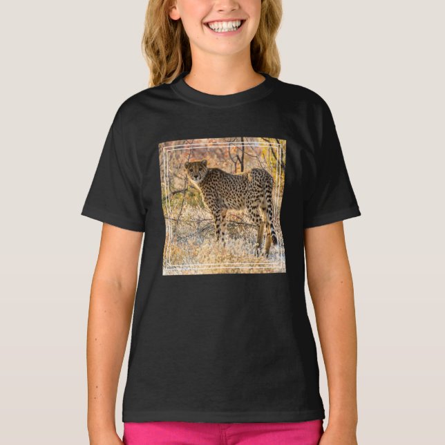 Camiseta Guepardo Mirando Alrededor (Anverso)