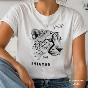Camiseta Guepardo Suave pero Indómito Minimalista Animal Sa