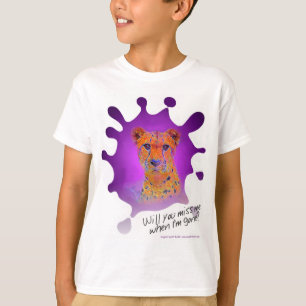 Camiseta Guepardo Z de la mancha blanca /negra de la tinta
