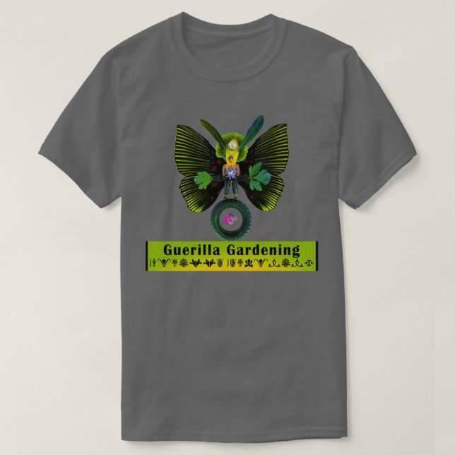 Camiseta Guerilla Gardening  (Diseño del anverso)