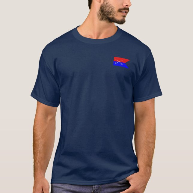 Camiseta Guerra civil: Bandera de la batalla de Custer - (Anverso)