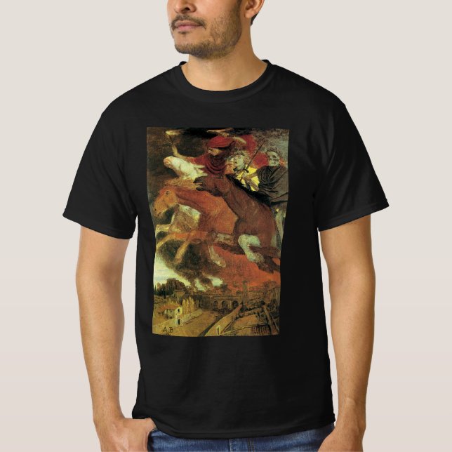 Camiseta Guerra de Arnold Bocklin, Bella Artes del Simbolis (Anverso)