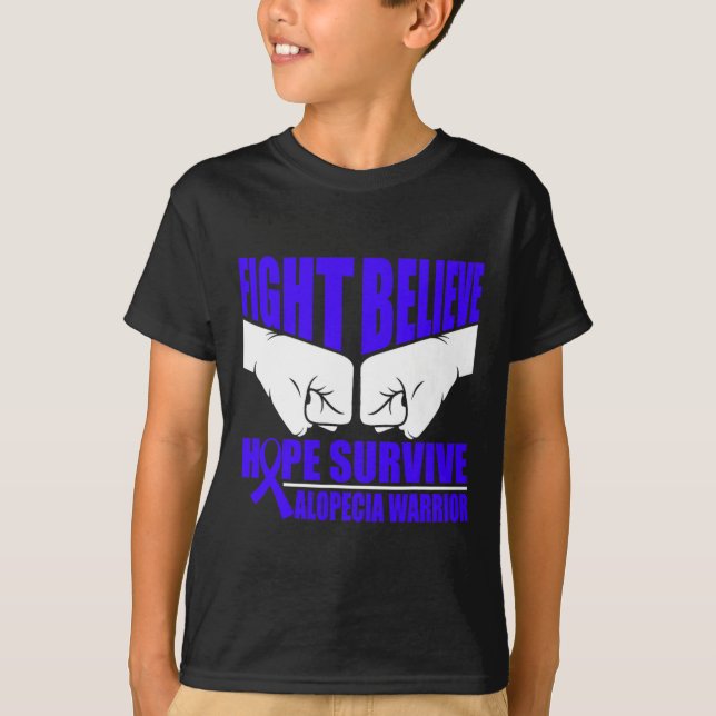 CAMISETA GUERRA DE ESPERANZA DE LUCHA SOBREVIVIR A ALOPECIA (Anverso)