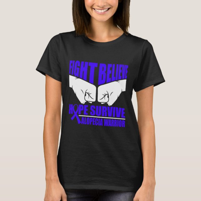 CAMISETA GUERRA DE ESPERANZA DE LUCHA SOBREVIVIR A ALOPECIA (Anverso)
