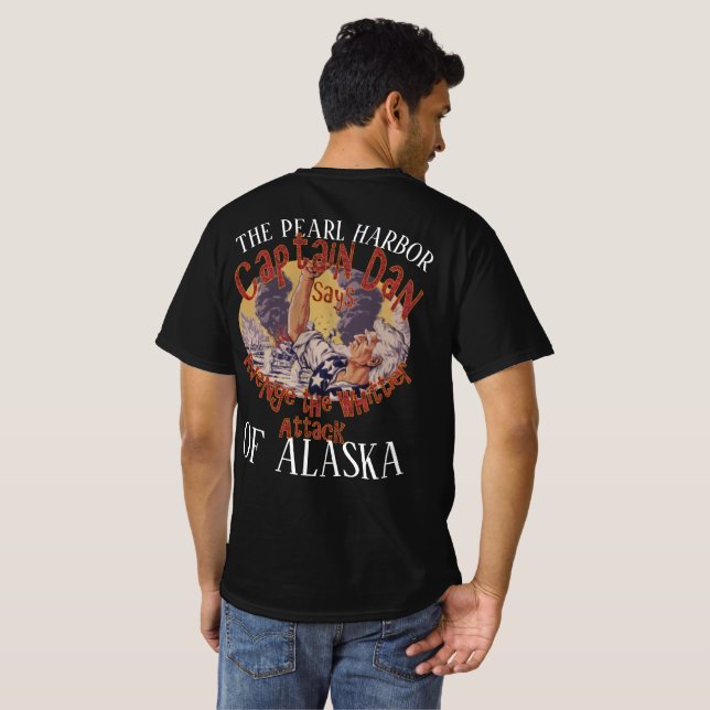 CAMISETA GUERRA DE HALIBUT DE ALASKA BLANCA FRENTE A SEWARD (Reverso completo)