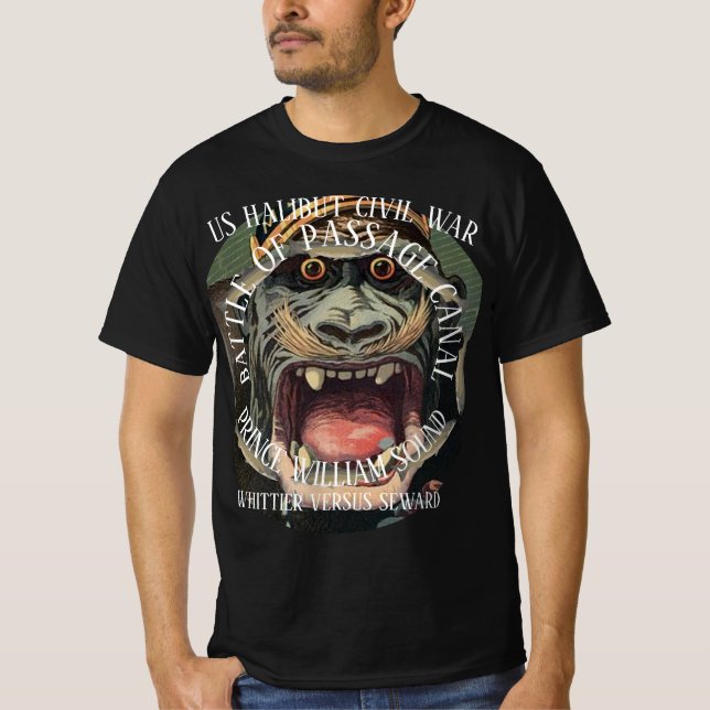 CAMISETA GUERRA DE HALIBUT DE WHITTIER ALASKA CONTRA SEWARD (Anverso)