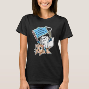 Camiseta Guerra De Ilustracion De Papel Higiénico Con Gato 