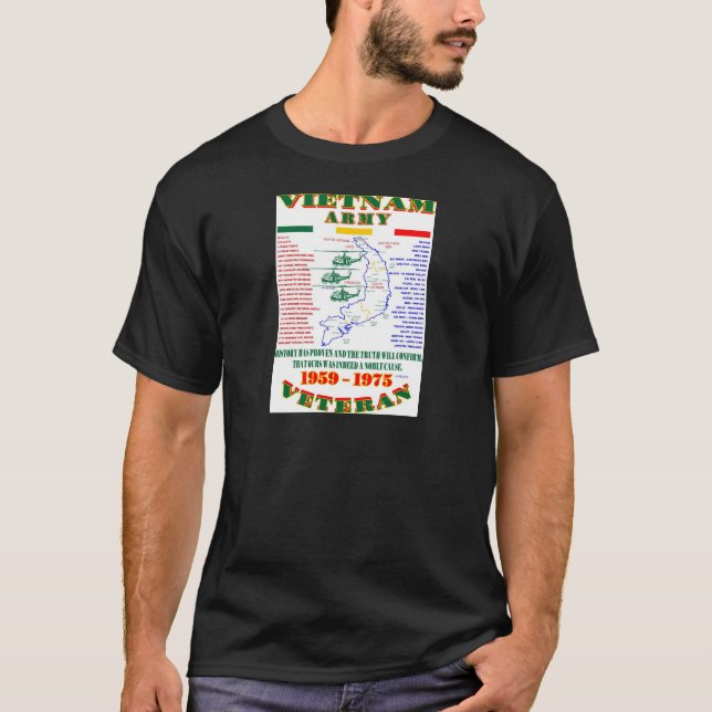 CAMISETA GUERRA DE VIETNAM. VETERANO AMERICANO DEL EJÉRCITO (Anverso)
