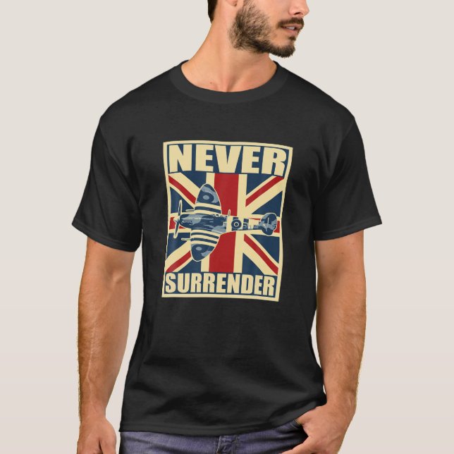 Camiseta Guerra del avión de la RAF Spitfire Aircraft WW2 (Anverso)
