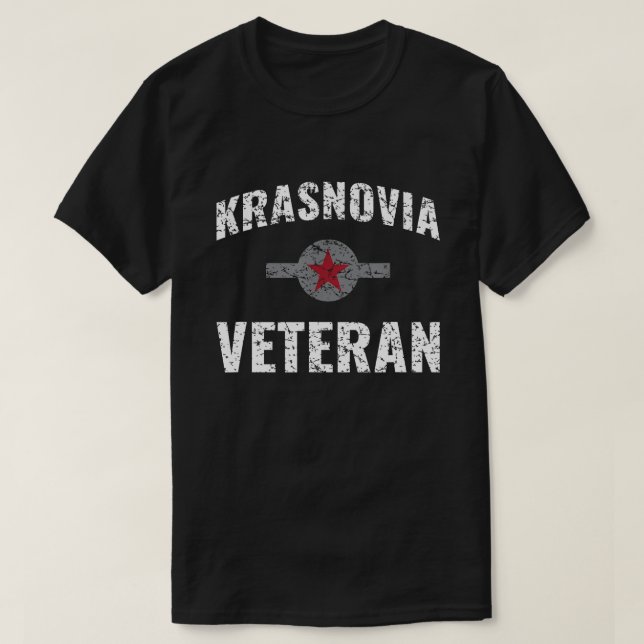 Camiseta Guerra Del Ejército En Krasnovia Veterano 20570 (Diseño del anverso)