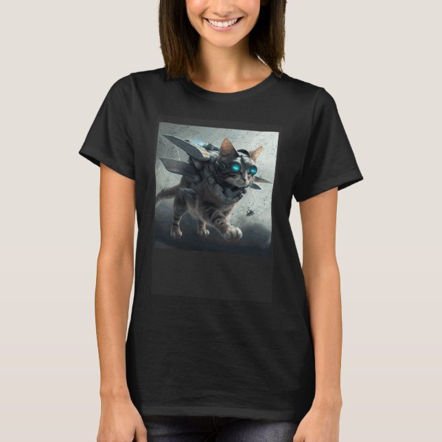 Camiseta Guerra del gato volando (Anverso)