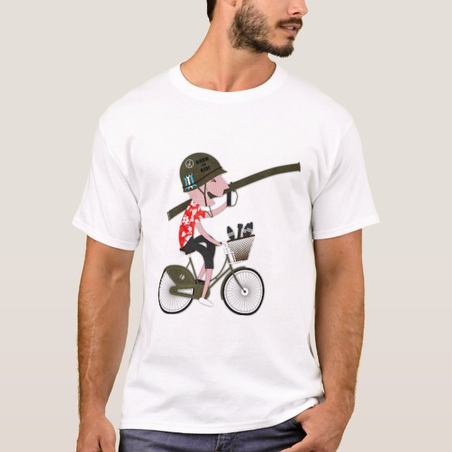 Camiseta Guerra en el motorista (Anverso)