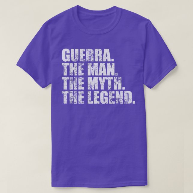 Camiseta Guerra Nombre familiar Guerra apellido Guerra S (Diseño del anverso)