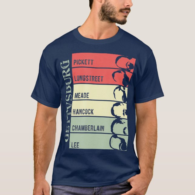 Camiseta Guerras civiles llevan la barba de Gettysburg (Anverso)