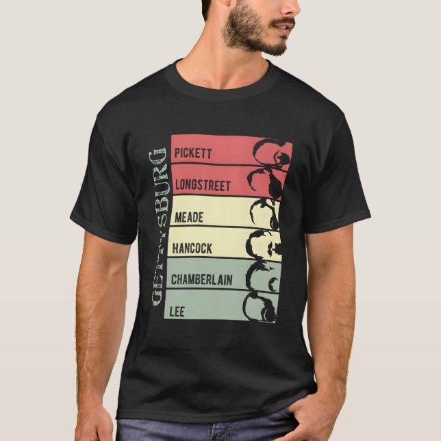 Camiseta Guerras civiles llevan la barba de Gettysburg (Anverso)
